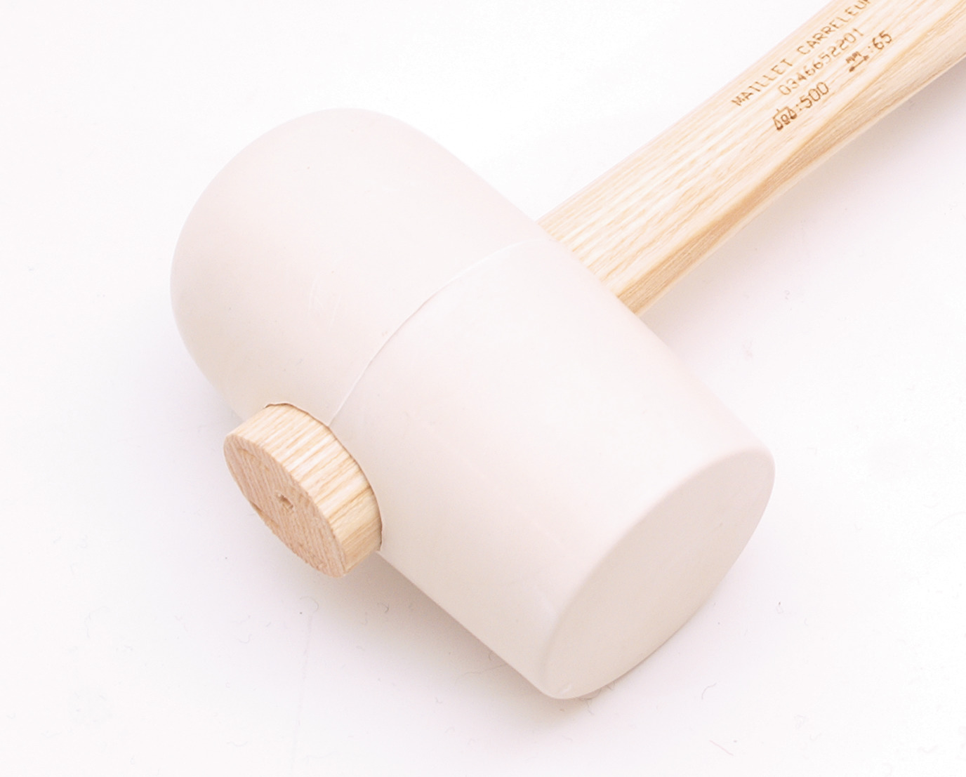 RUBBER MALLET - HALF-ROUND - WHITE