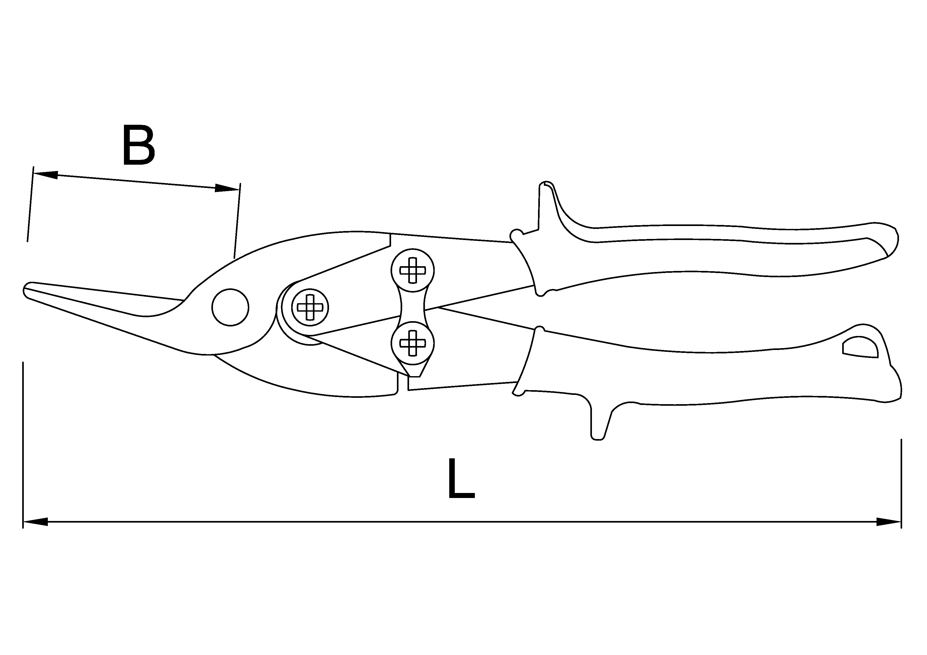 CURVED JAWS AVIATION SHEARS