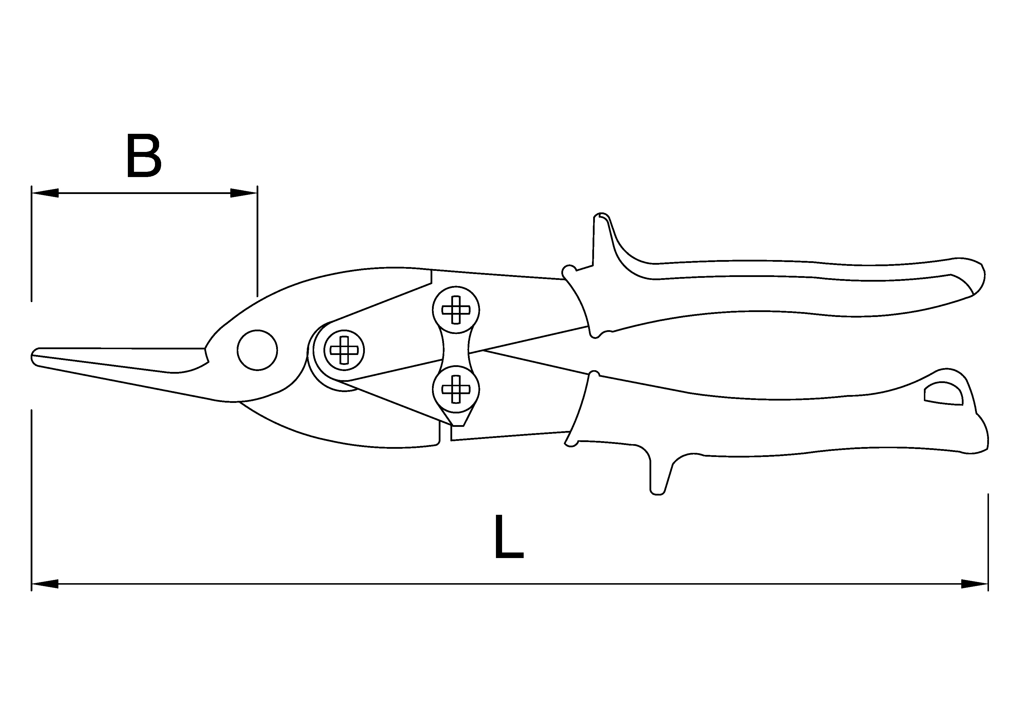 STRAIGHT JAWS AVIATION SHEARS