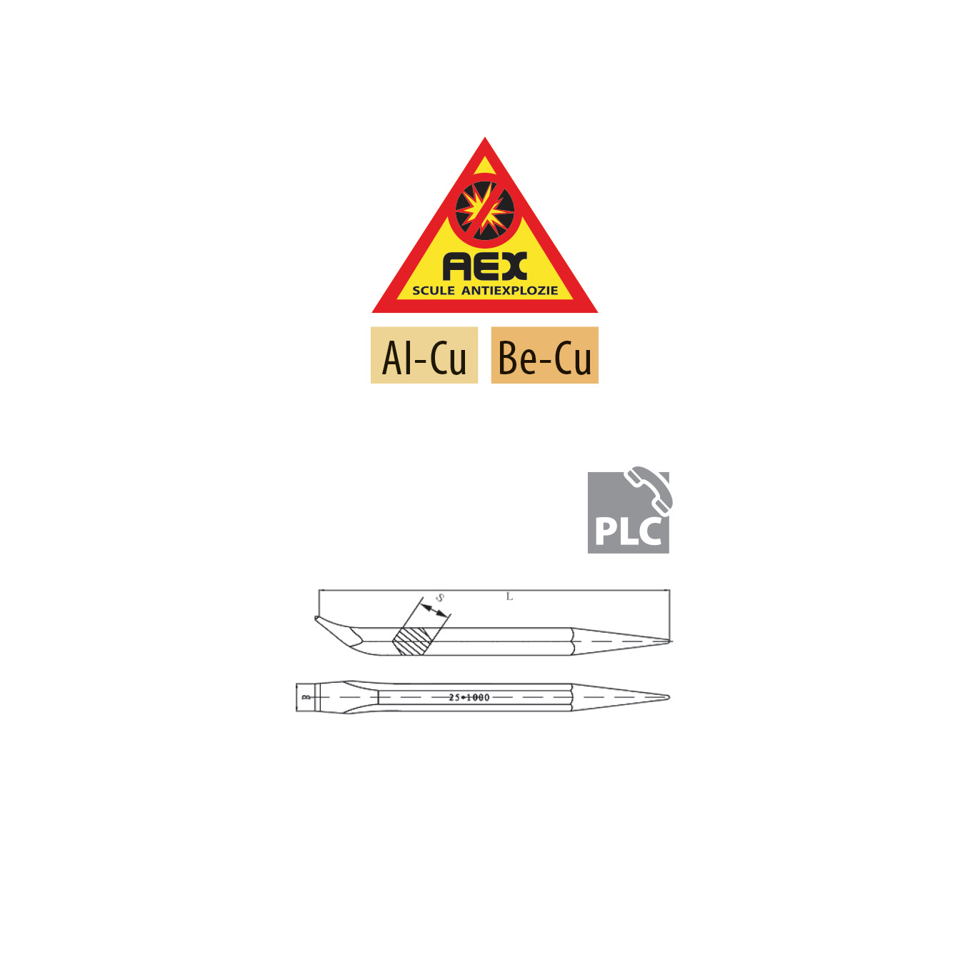 Leviere hexagonale ascutite - AEX