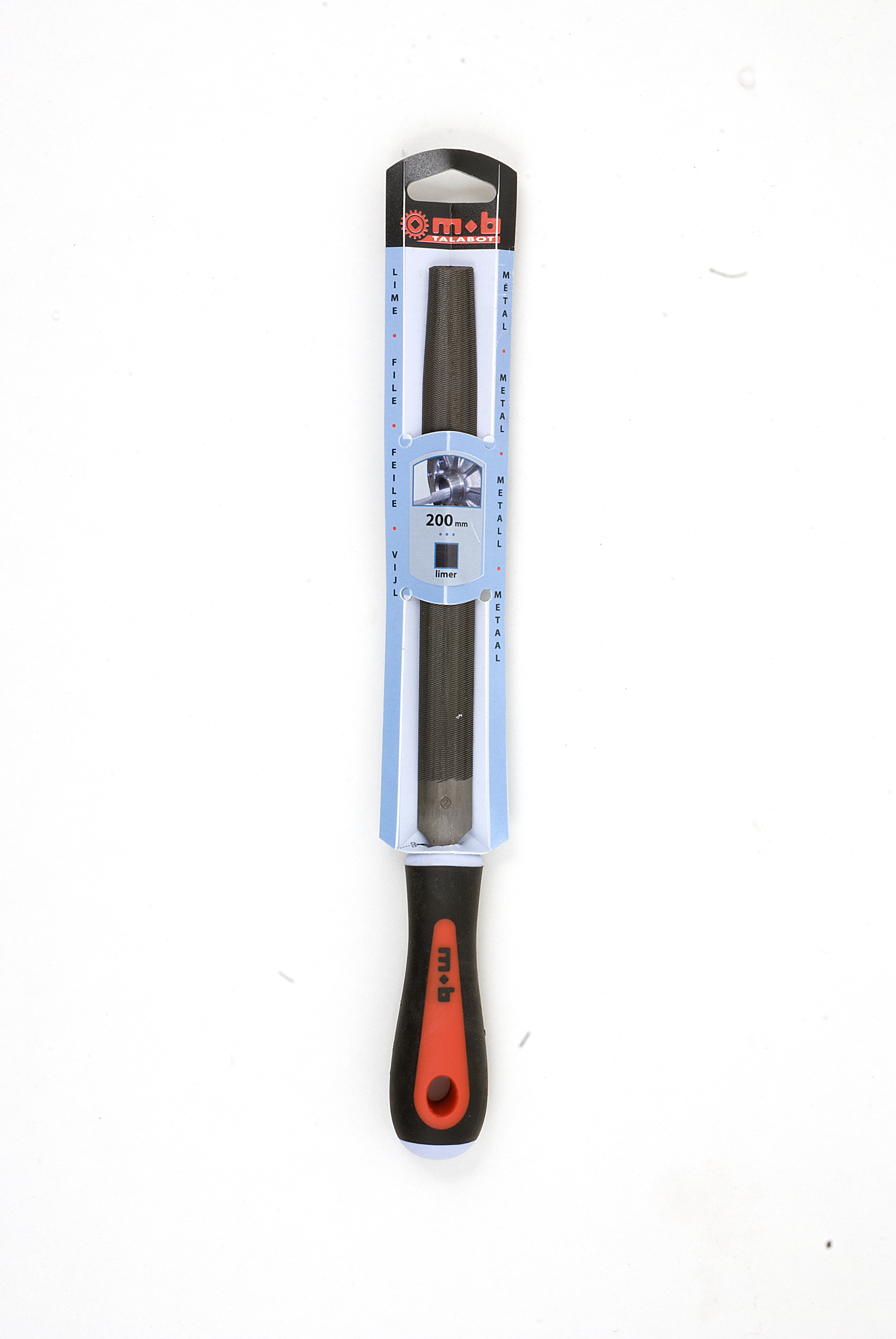 HALF-ROUND FILE BI-MATERIAL HANDLE ON CARD