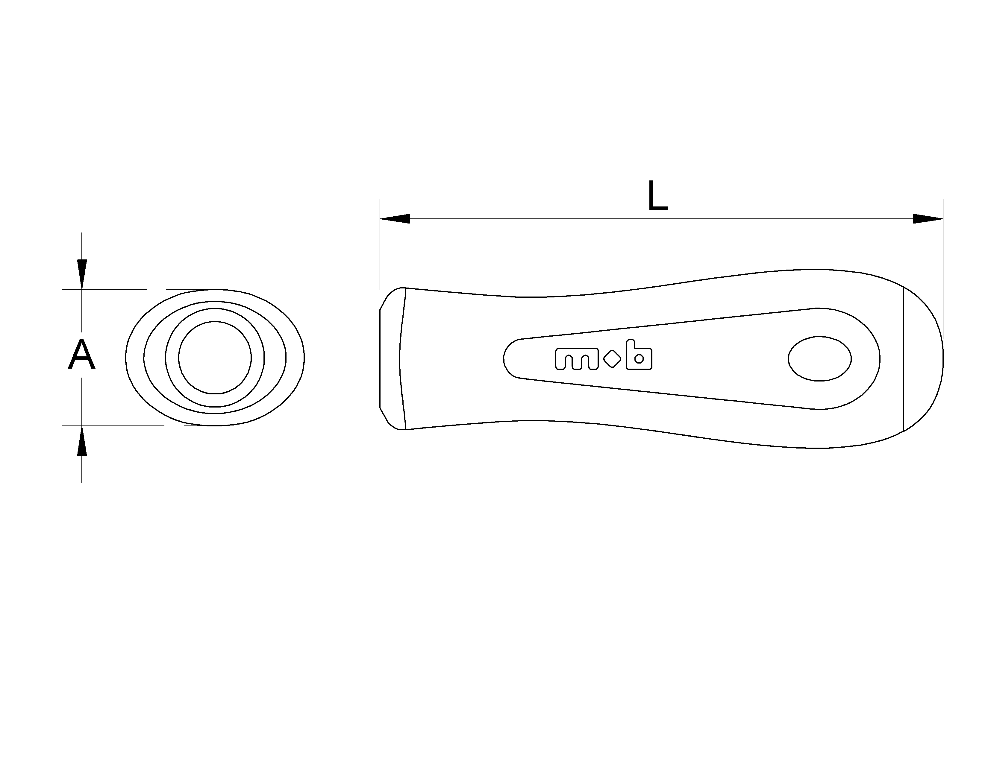 BI-MATERIAL HANDLE FOR FILES