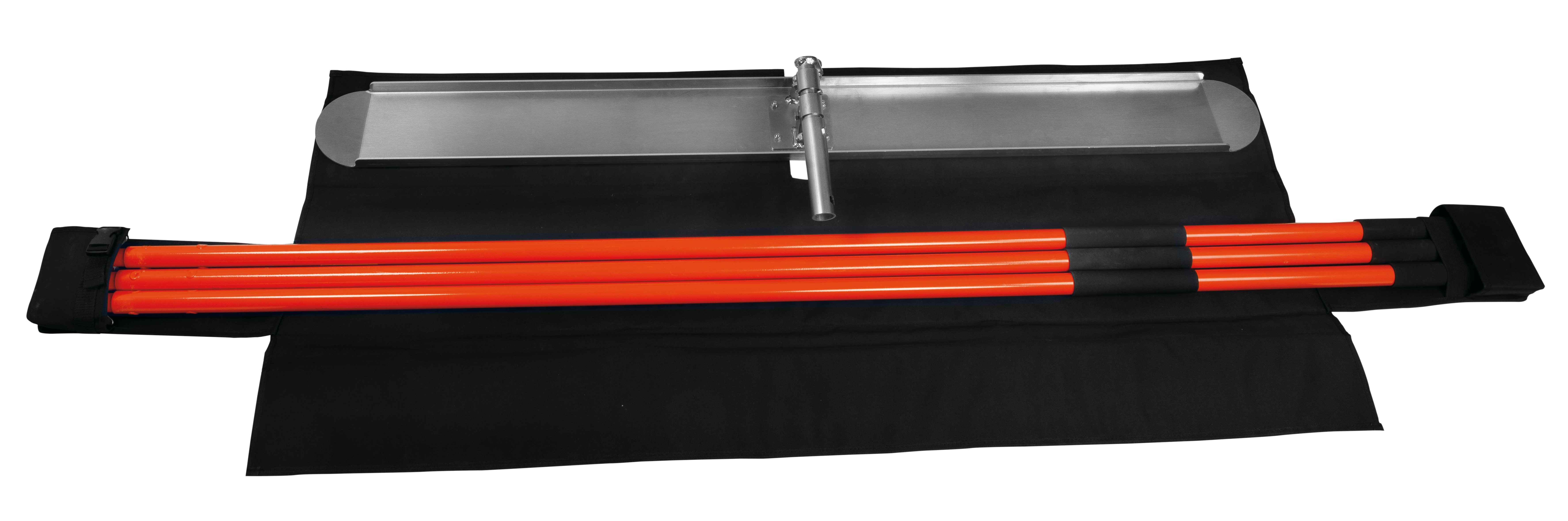 SET OF ARTICULATED CONCRETE SLAB SMOOTHER +POLE IN A CARRYING CASE