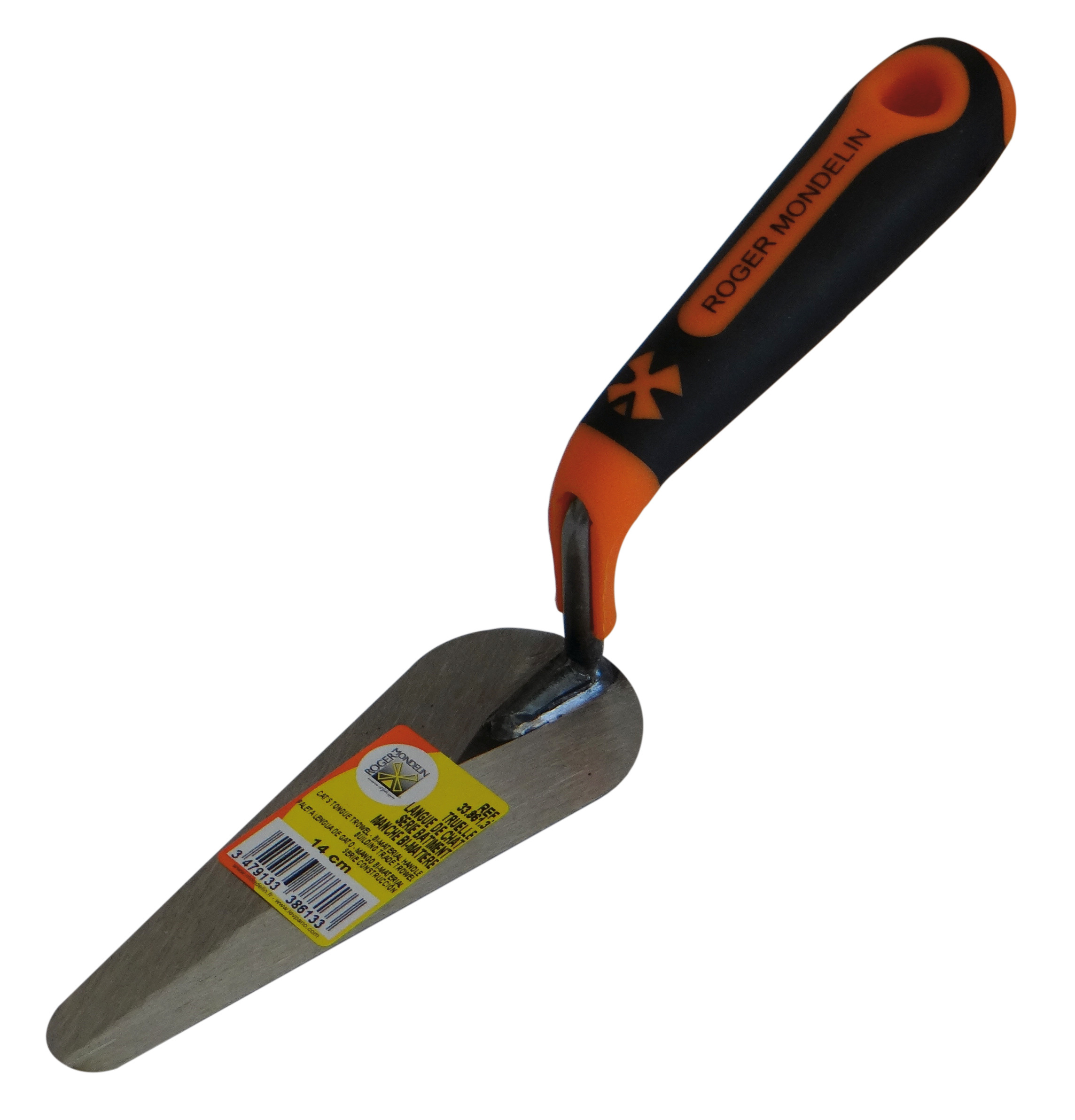 CAT TONGUE TROWEL WITH BI-MATERIAL HANDLE