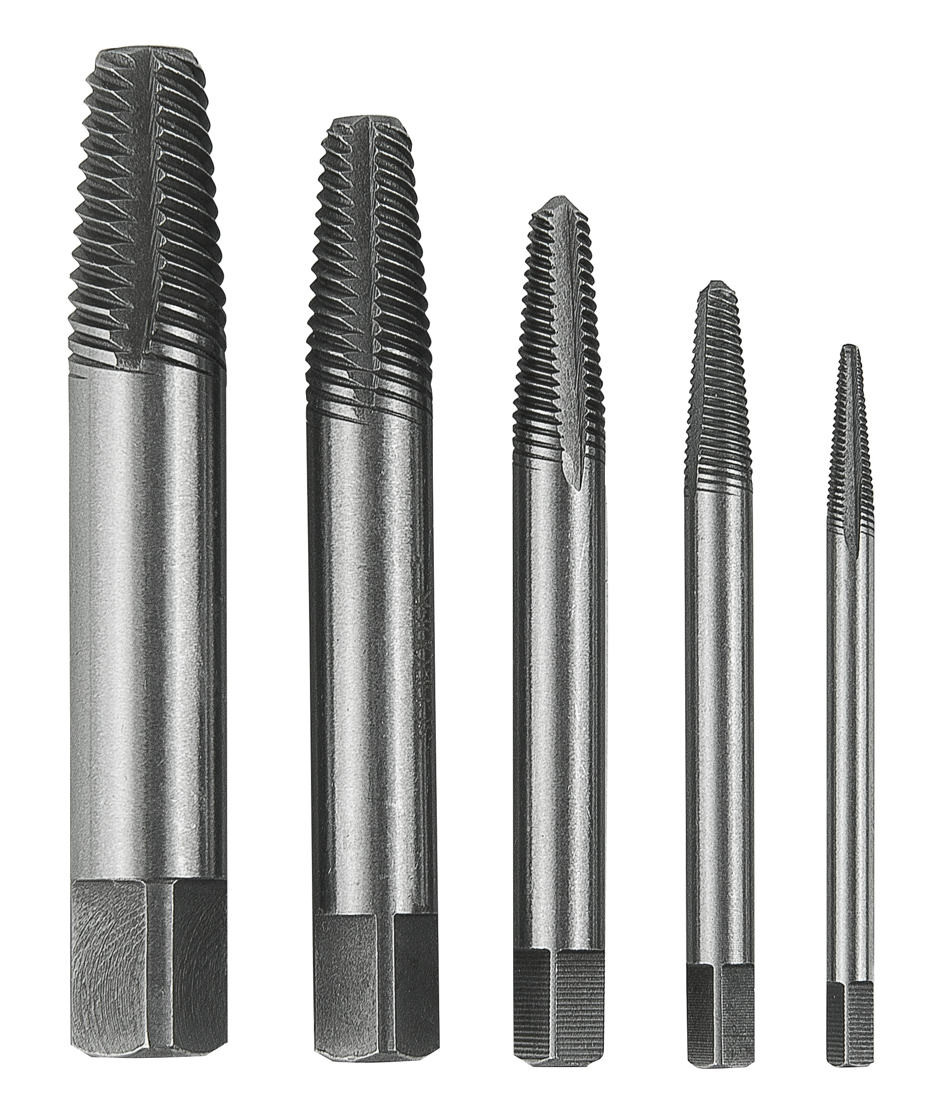 SET OF SPIRAL FLUTE EXTRACTORS