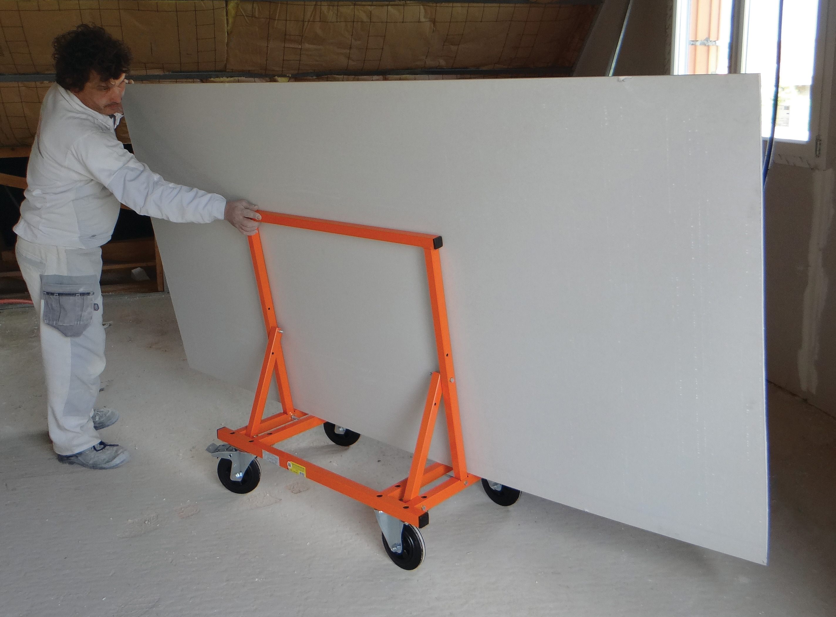PLASTERBOARD TROLLEY WITH 4 WHEELS - 450KG
