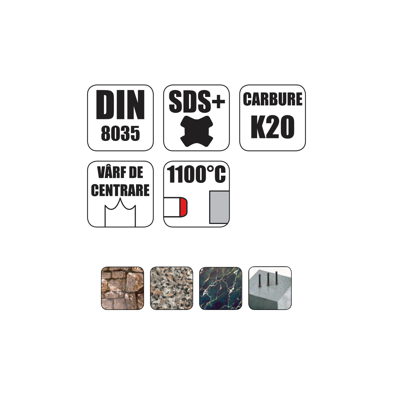 Burghiu beton SDS+ BULL 210 mm