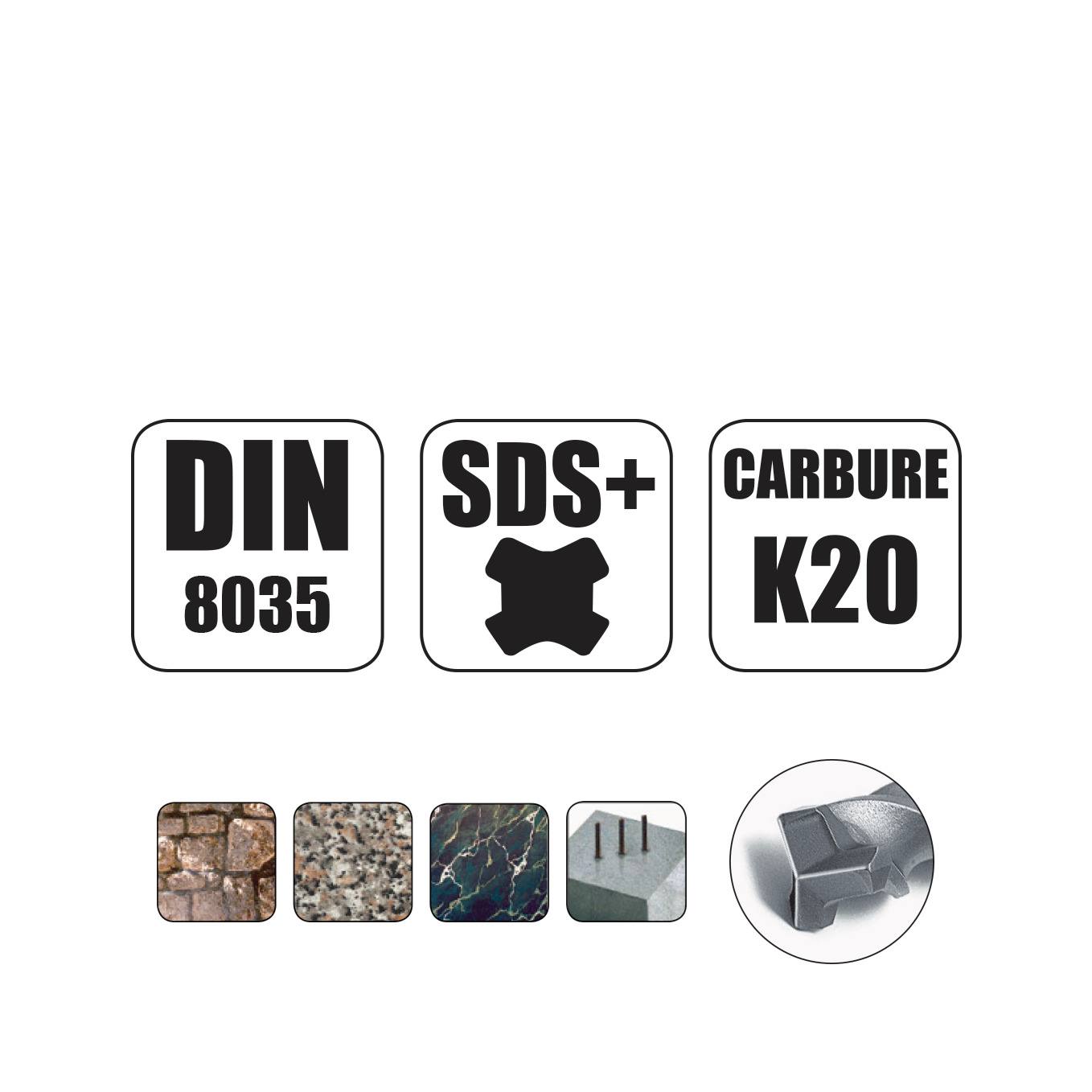 BURGHIE BETON SDS+ MONSTER 166 MM