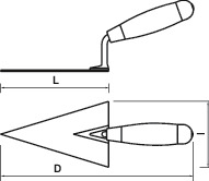 TRIANGULAR TROWEL