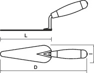 CAT TONGUE SHAPED TROWEL