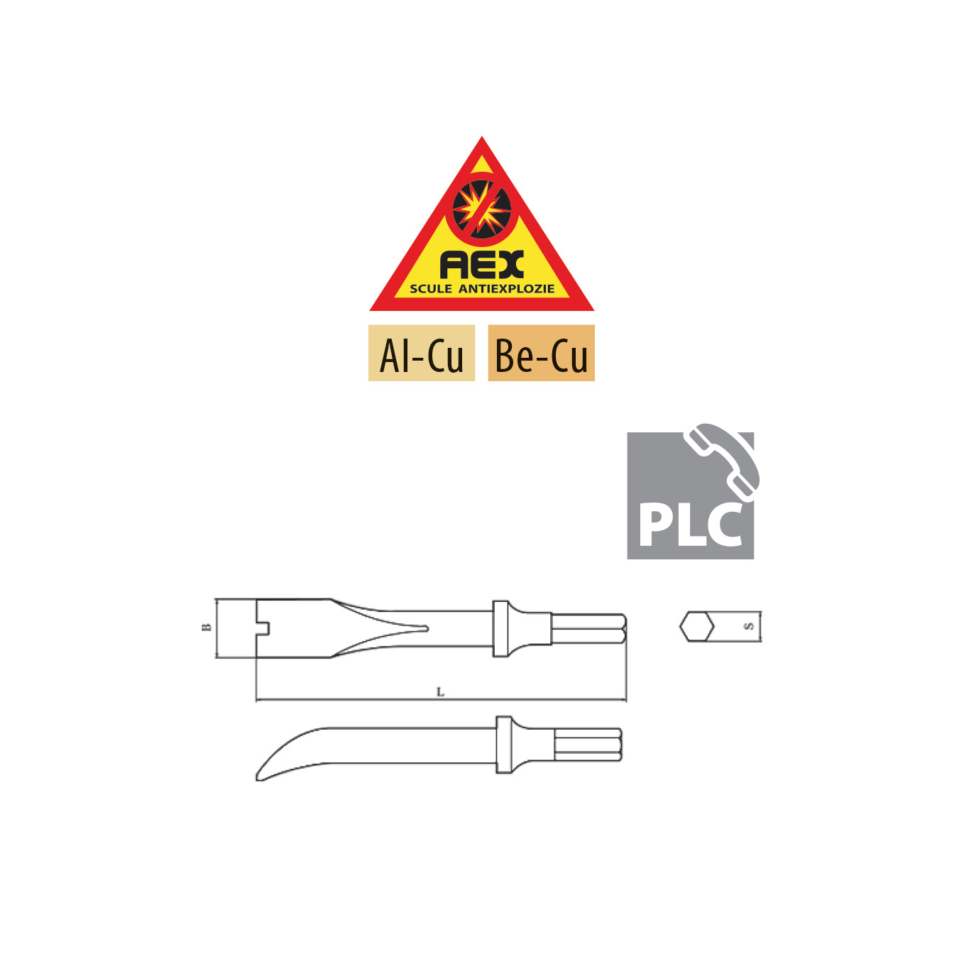 DALTI LATE INDOITE PENTRU MASINA CU PERCUTIE - AEX