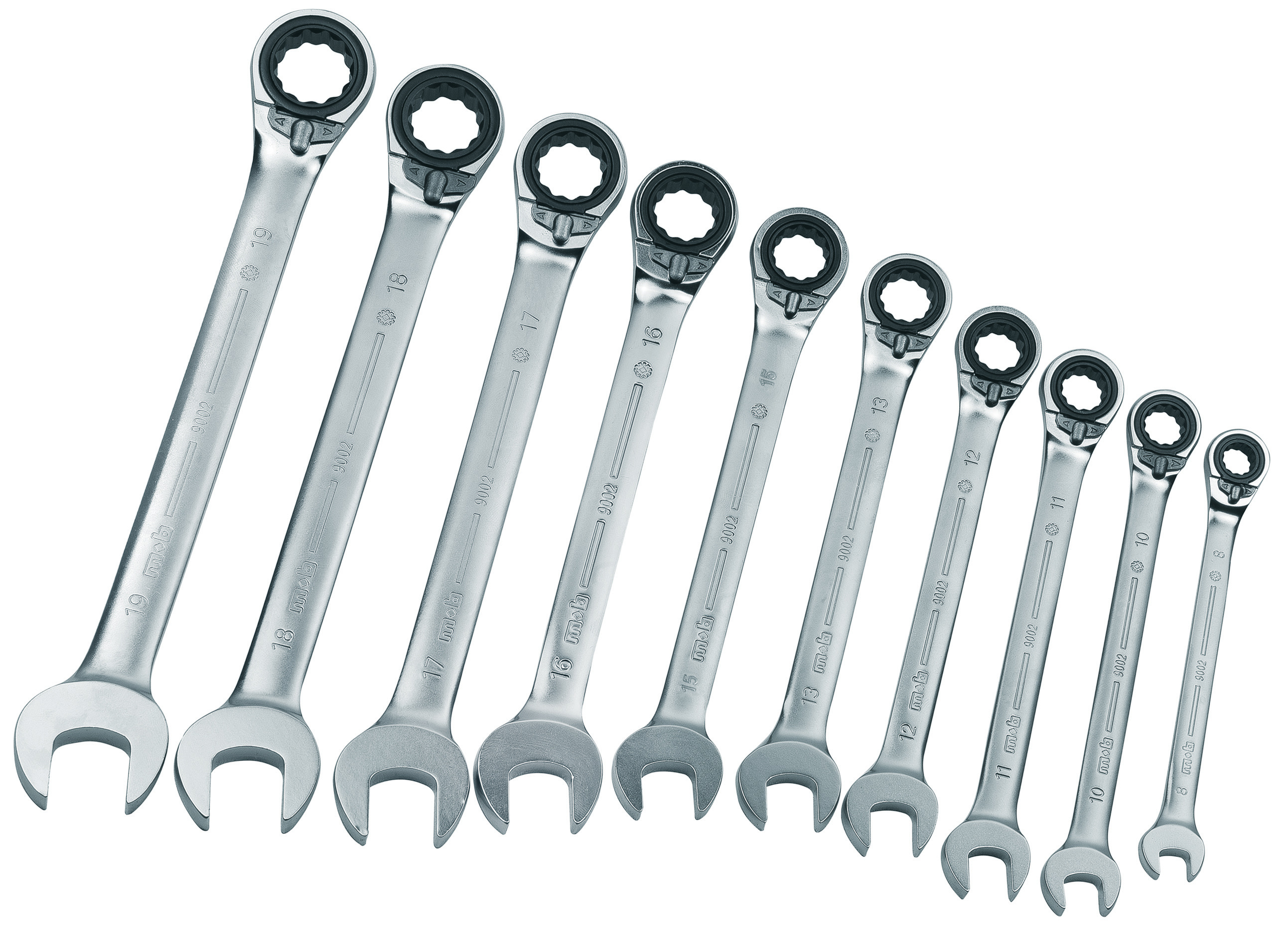RATCHETING COMBINATION SPANNER SET 