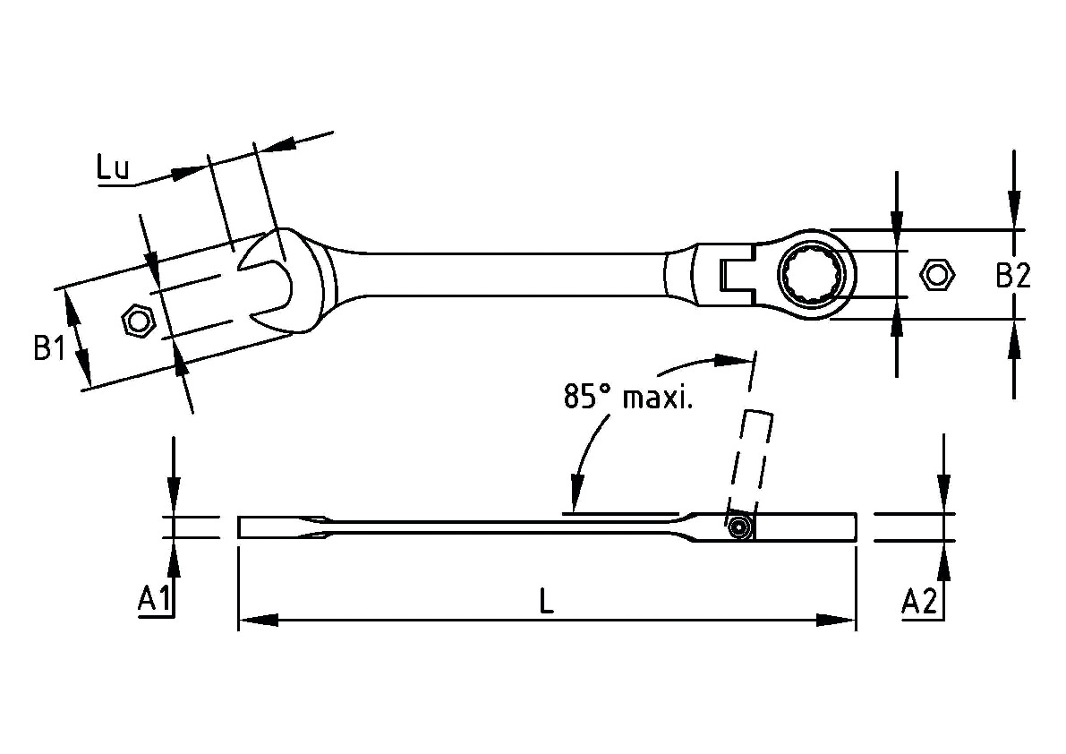 COMBINATION RATCHETING WRENCHES, HINGED