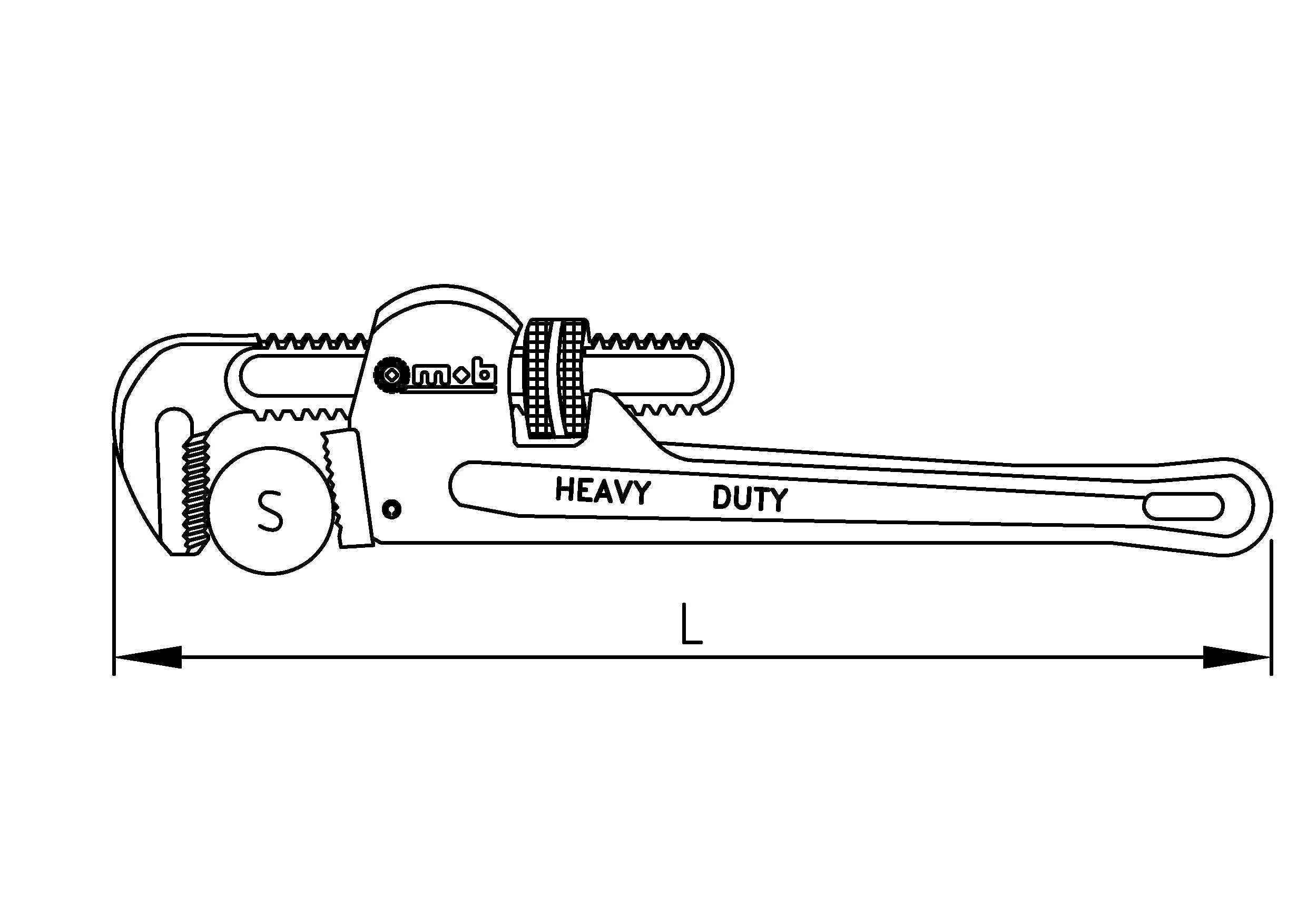 U.S LIGHT ALLOY PIPE WRENCHES