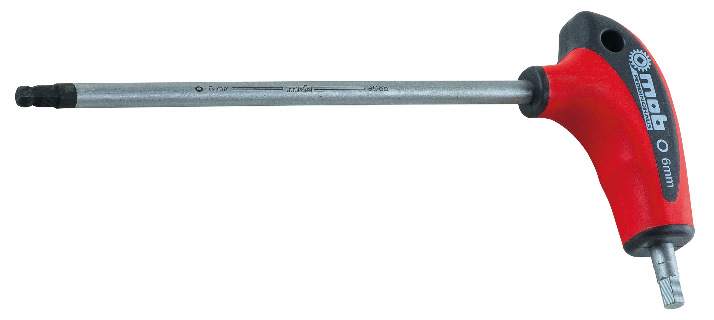 Cheie locas hexagonal lunga cu cap sferic si maner T