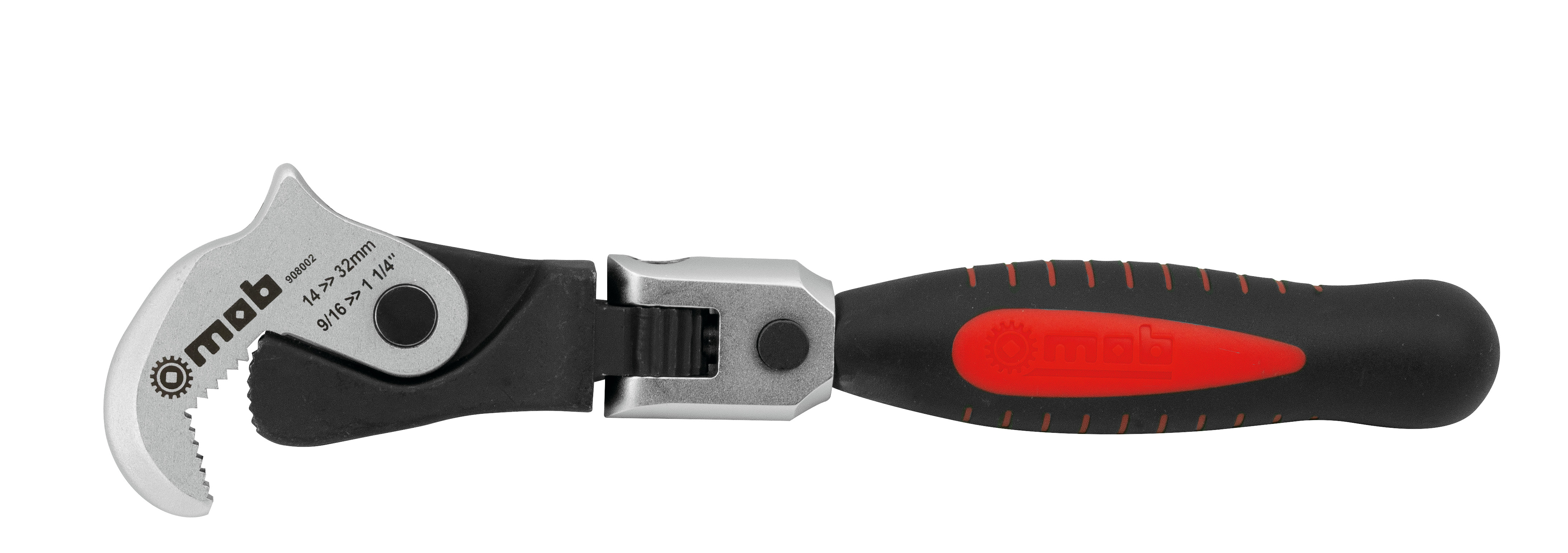 Self-adjusting wrench with ratchet effect