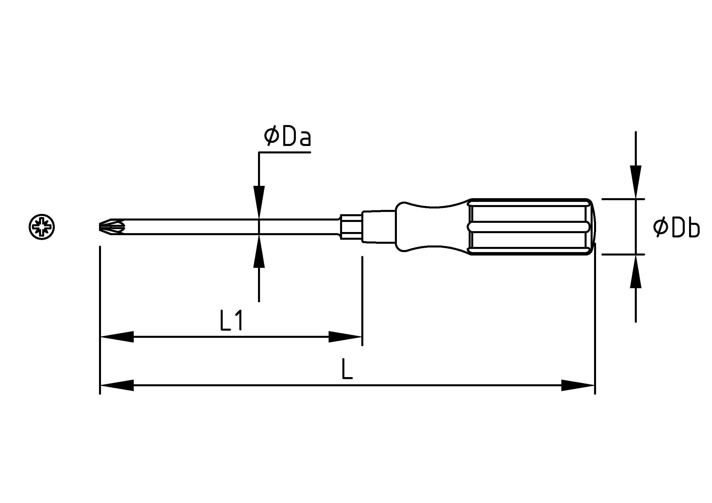 WOOD-HANDLED SCREWDRIVER FOR POZIDRIV® SCREWS