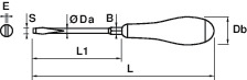 MECHANIC'S SCREWDRIVERS WITH ROND BLADE AND HEX