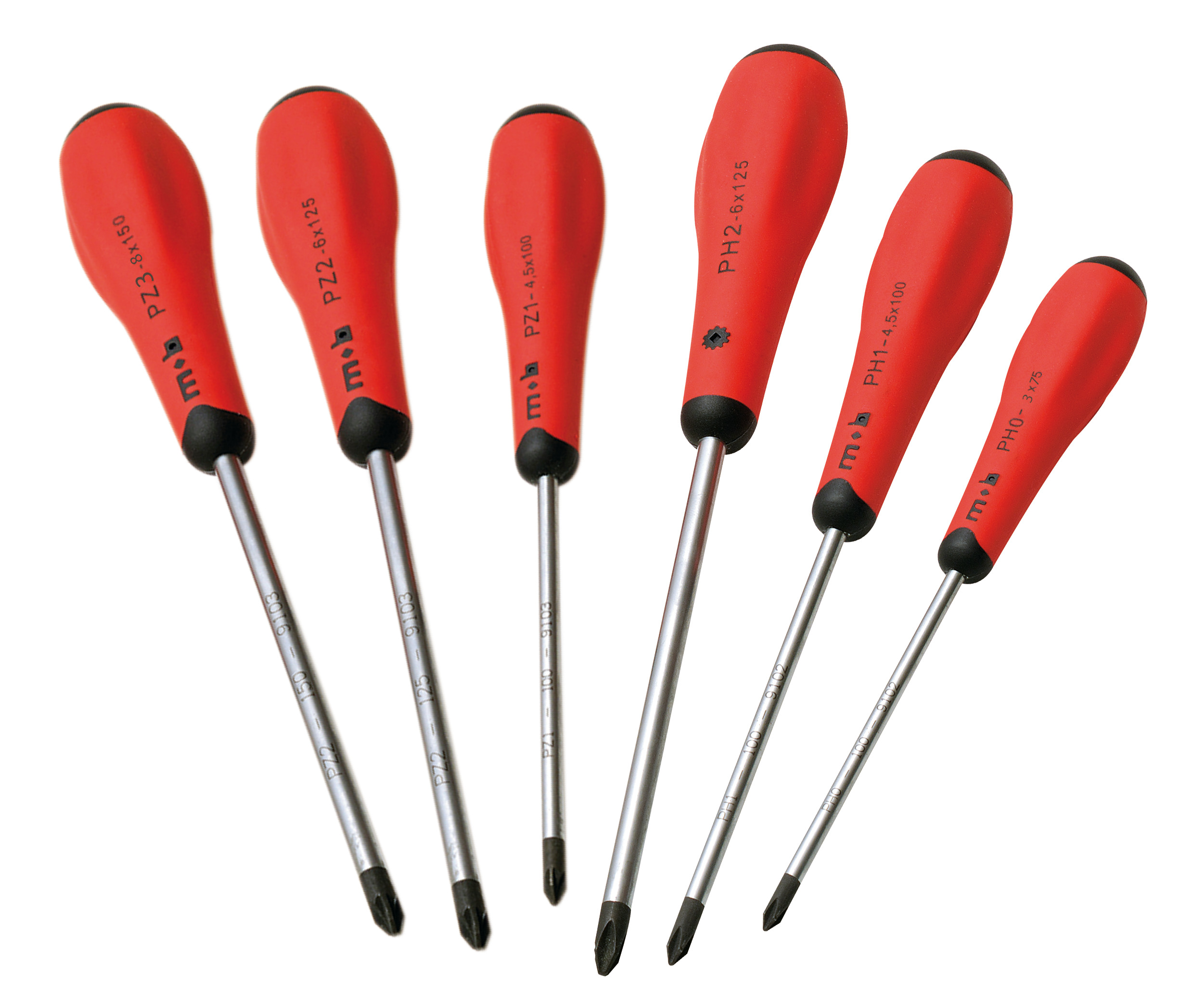 SET OF 6 PHILLIPS® AND POZIDRIV® SCREWDRIVERS
