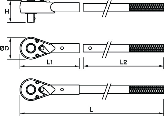 1" PEAR-HEAD RATCHET