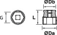 Cap cheie tubulara cu simplu hexagon 1/4 - SH mm