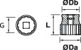 Cap cheie tubulara cu dublu hexagon 1/4 - DH mm