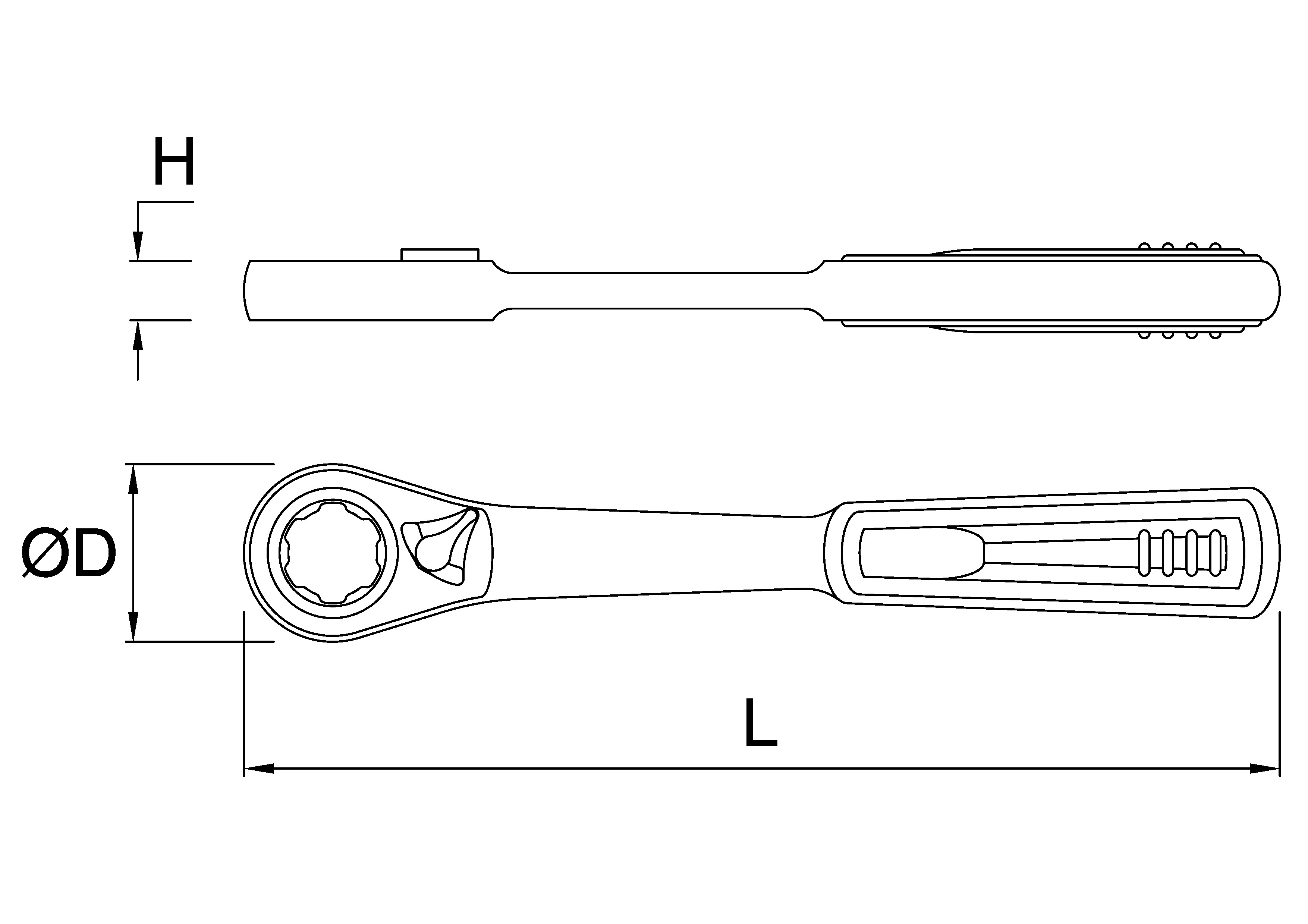 "MEDIUM" OPEN-END RATCHET