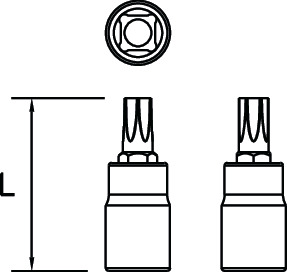 TORX SCREWDRIVER SOCKET 1/4''