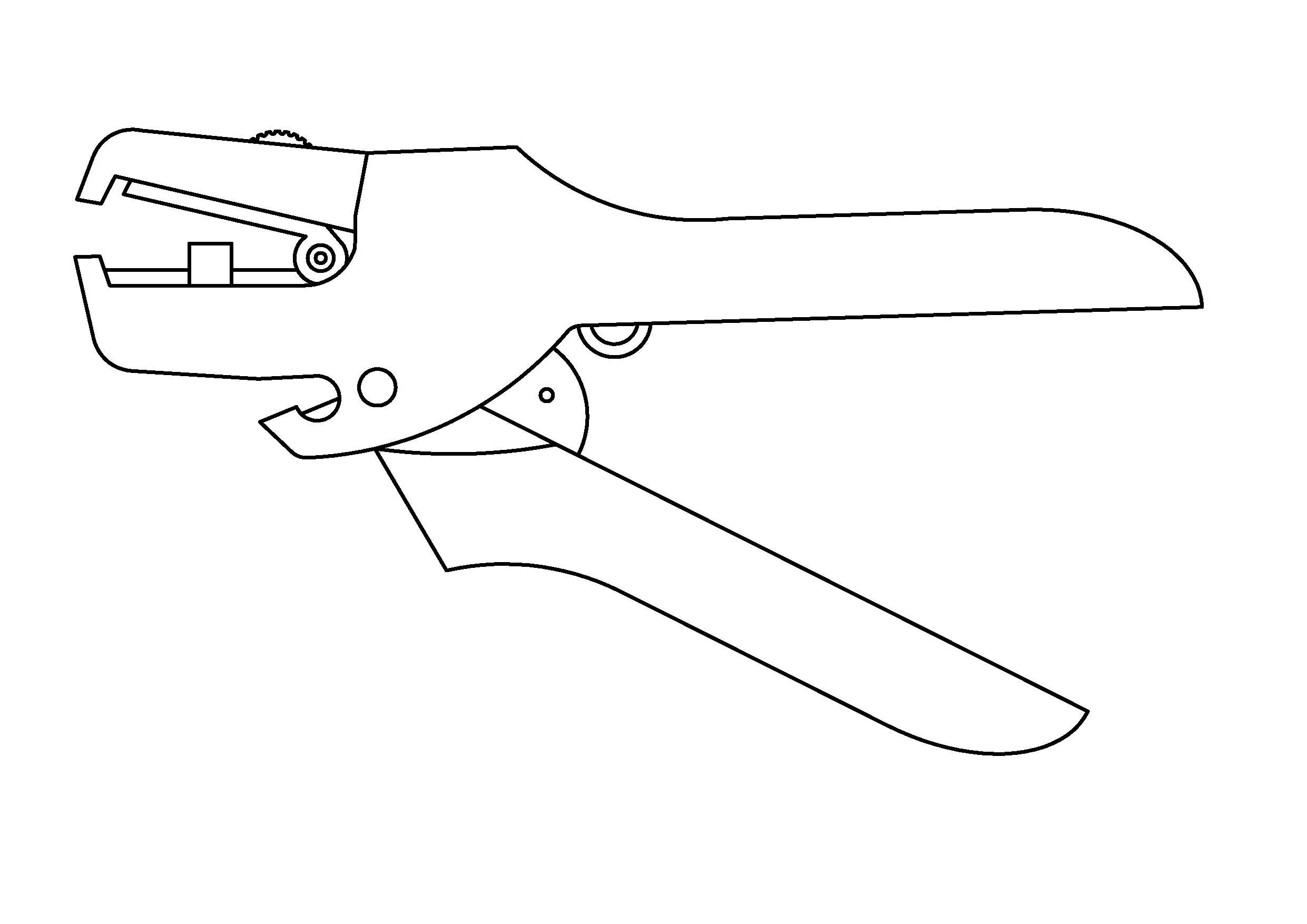AUTOMATIC WIRE STRIPPING PLIERS ON CARD