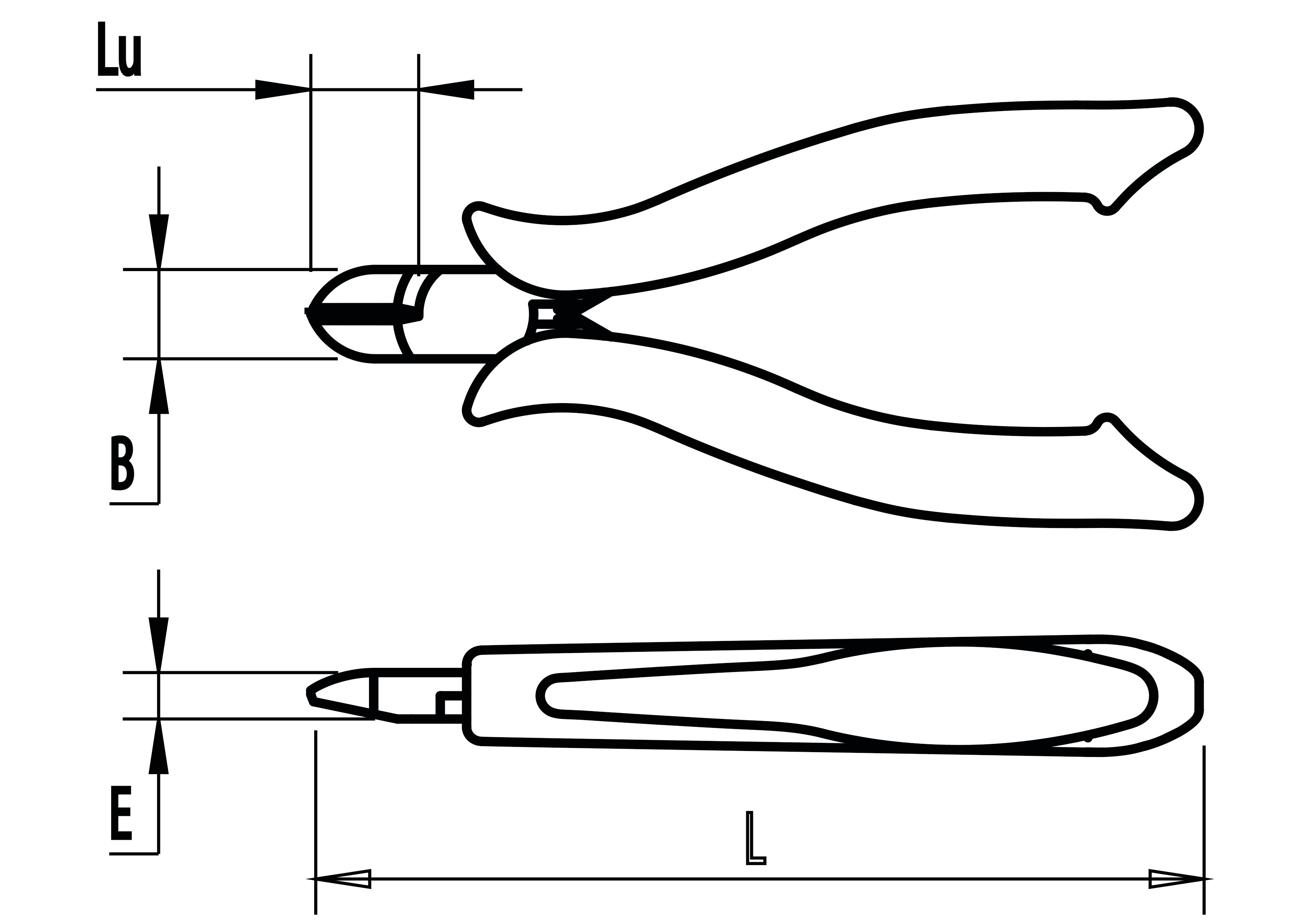 SEMI-RASE CUTTING PLIERS