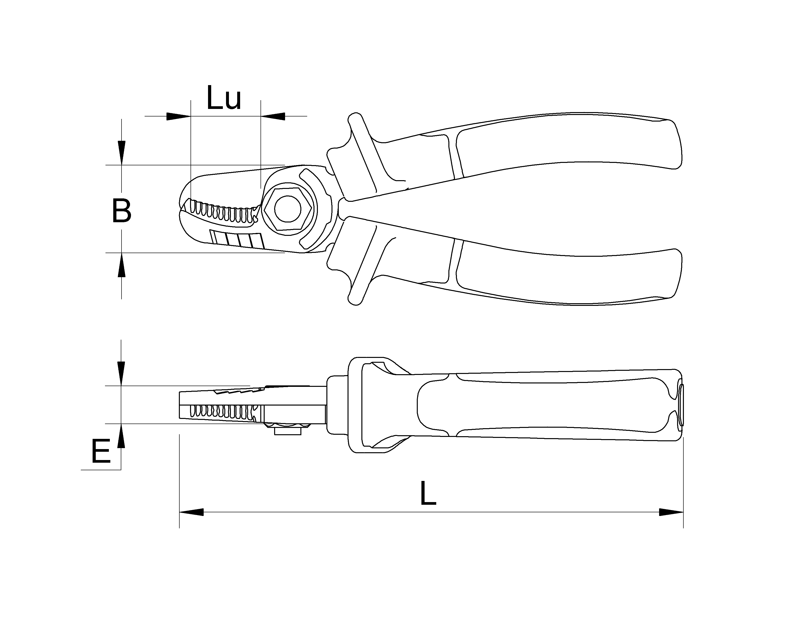 SINGLE-EDGED CABLE CUTTER WITH BI-MATERIAL HANDLE