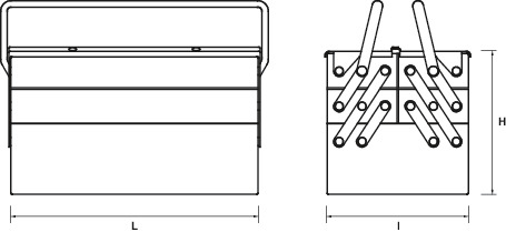 TOOL BOX, 5 COMPARTMENTS