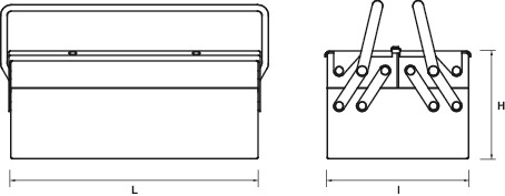 TOOL BOX, 3 COMPARTMENTS