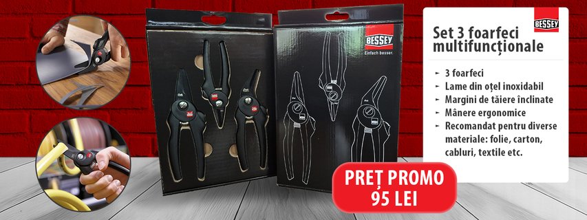 Set 3 Foarfeci Multifunctionale BESSEY