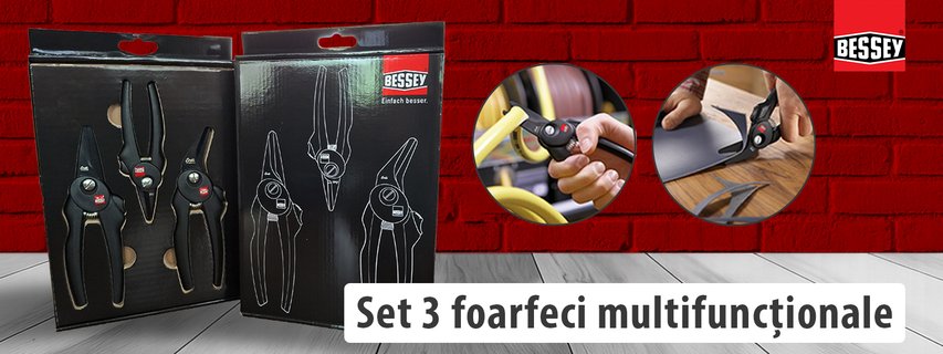 Set 3 Foarfeci Multifunctionale BESSEY