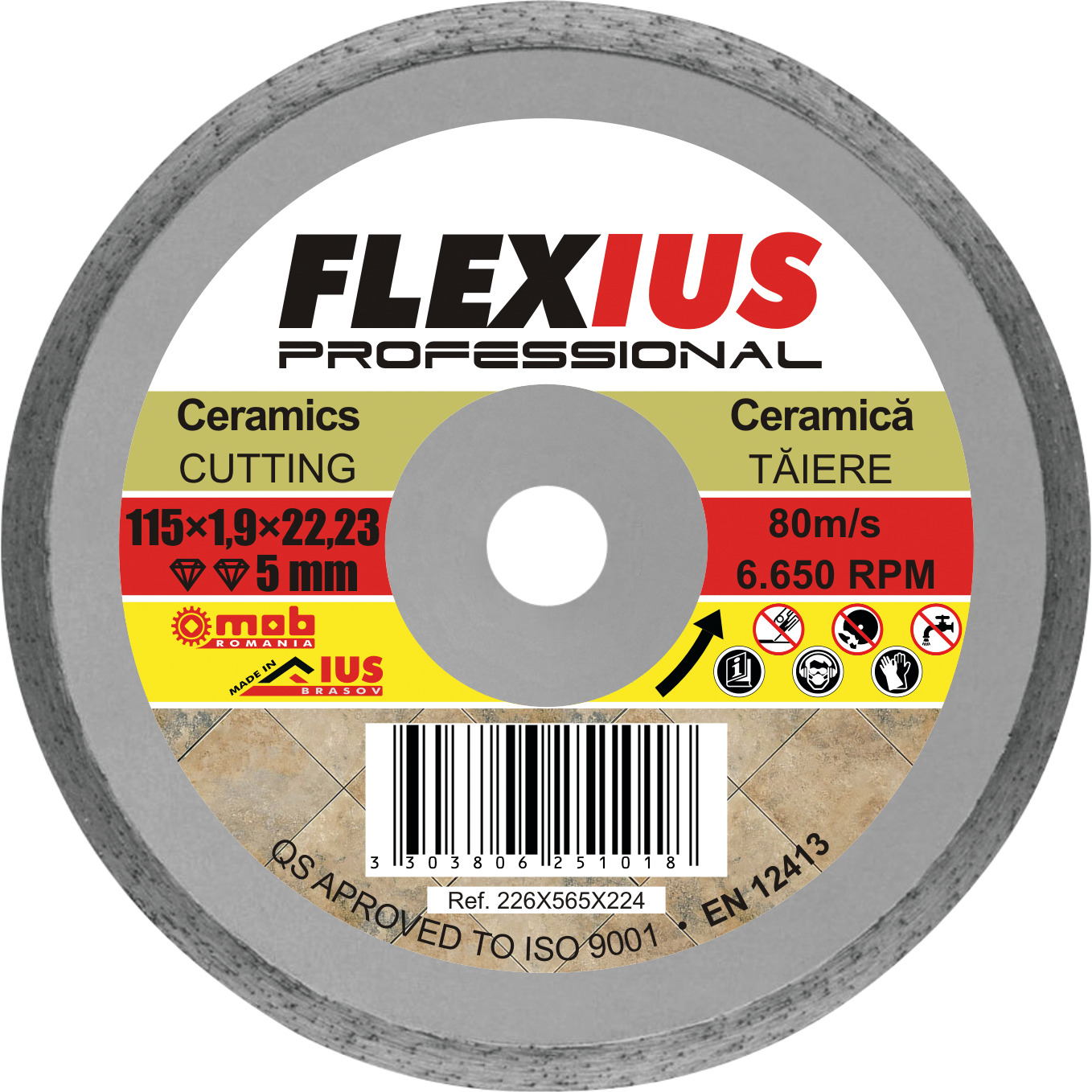 Disc diamantat pentru taiere materiale ceramice TC8