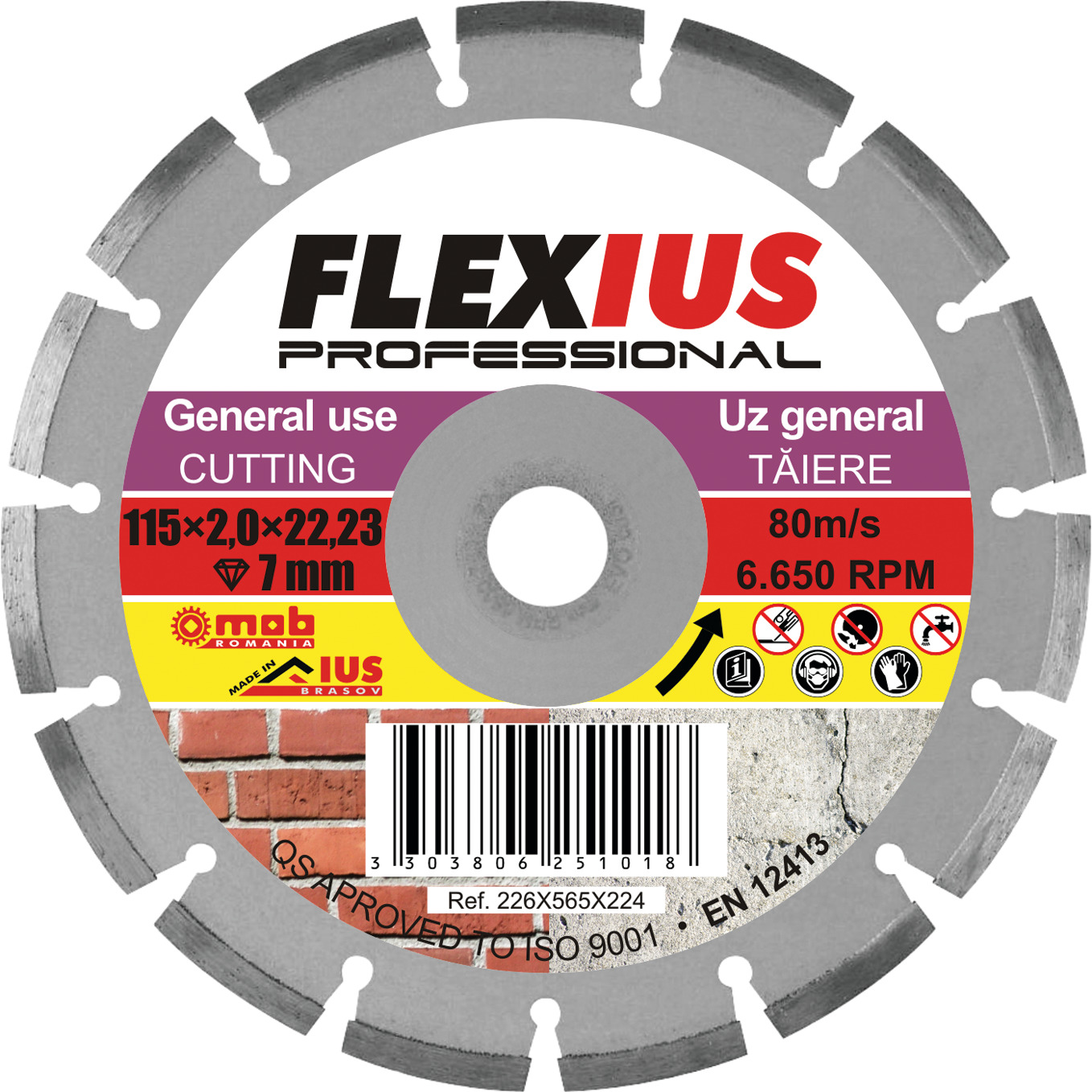 Disc diamantat pentru taiere uz general TG8