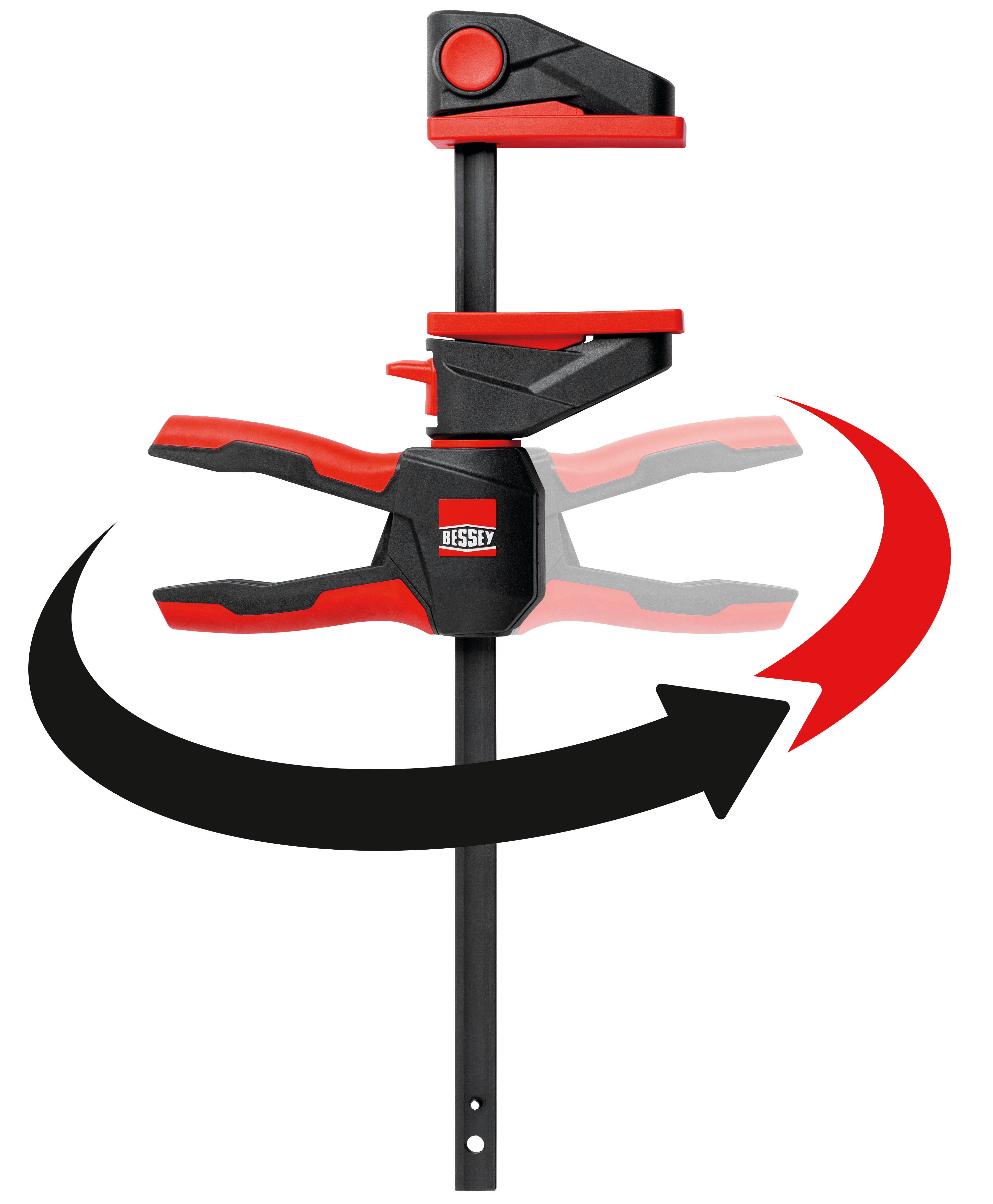 One-handed clamp with rotating handle EZ360