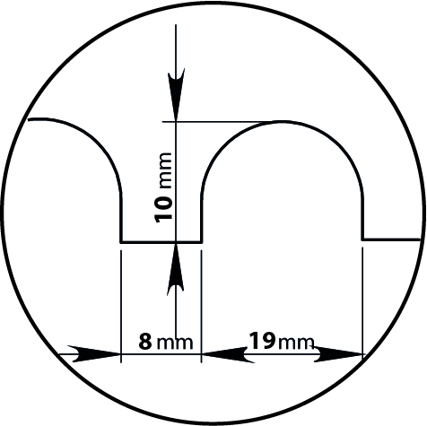 GLUE SPEADER - FIBERGLASS MOUNTING - 1/2 ROUND TEETH