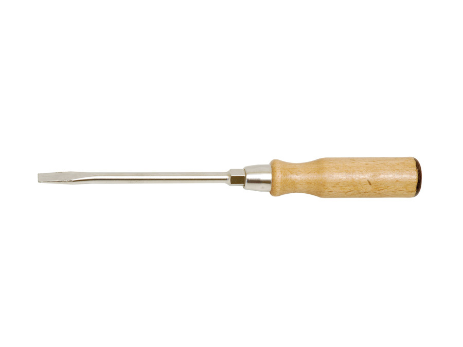 WOOD-HANDLED SCREWDRIVER FOR SLOTTED SCREWS